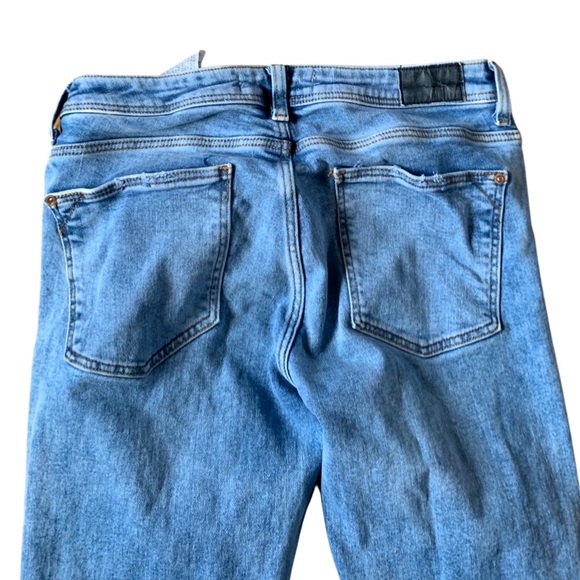 Zara Shredded Hem Skinny Jean Size 6 - Picture 8 of 9
